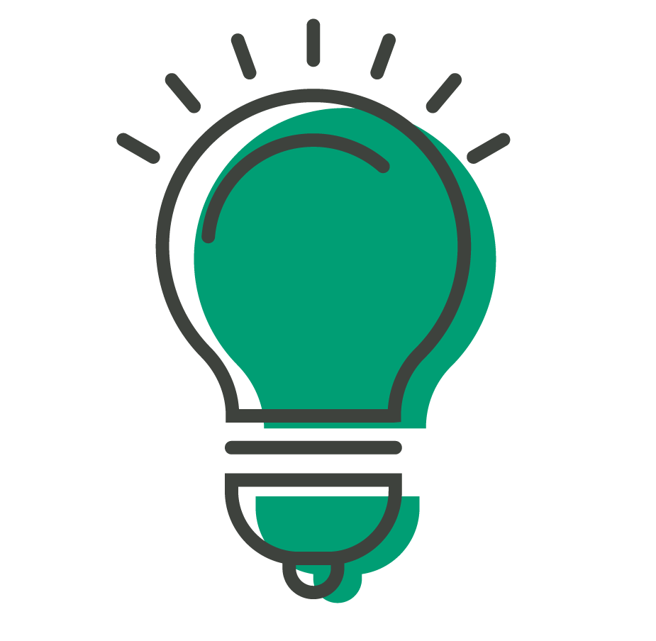 green light bulb icon